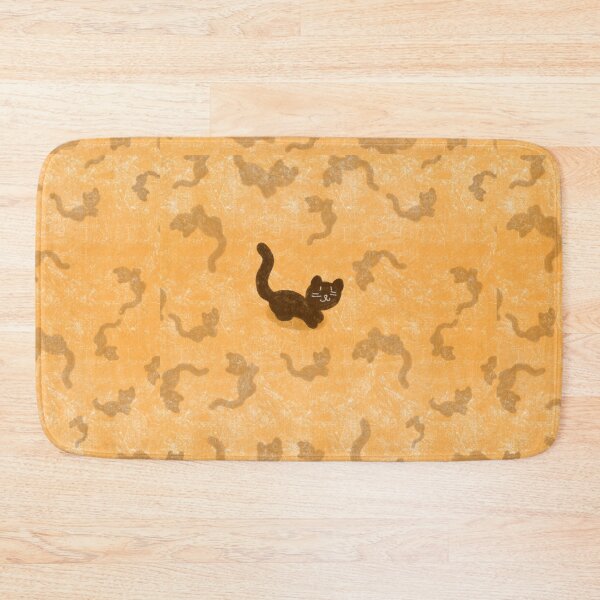 Item preview, Black cat in orange designed and sold by Marwative ..