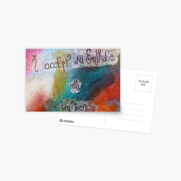 I accept and embrace my Uniqueness Postcard