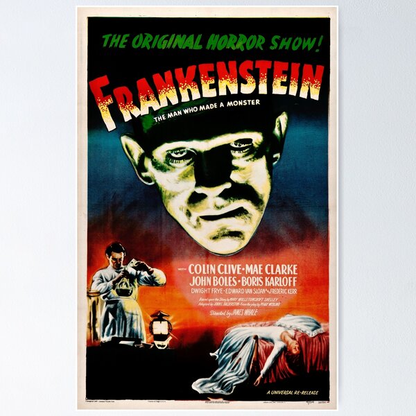 Item preview, FRANKENSTEIN Original Horror Show Hollywood Vintage Movie designed and sold by retroposters.