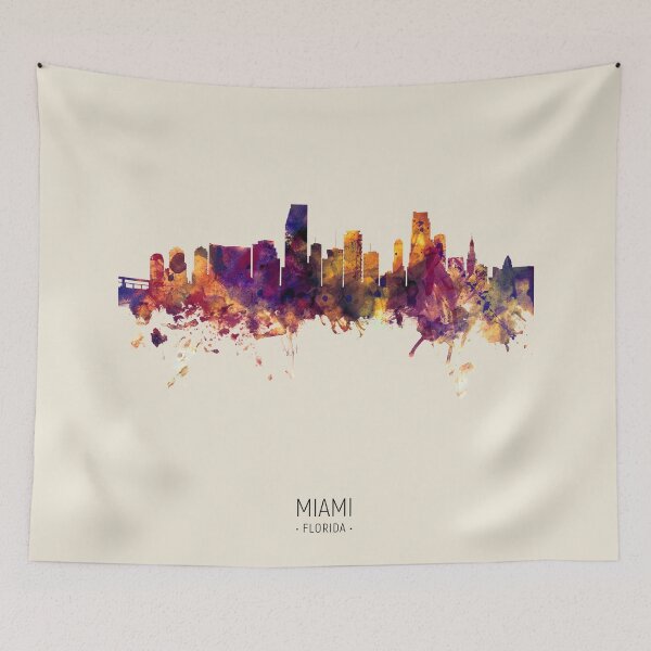 Item preview, Miami Florida Skyline designed and sold by ArtPrints.