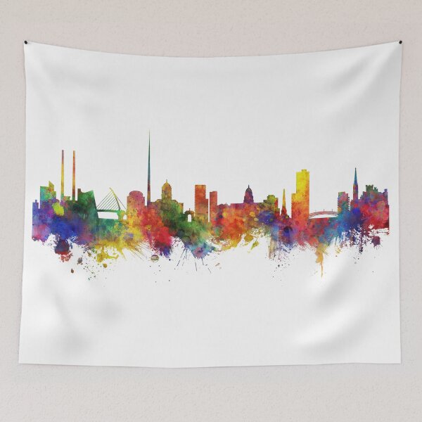 Aperçu de l'œuvre Dublin Ireland Skyline créée et vendue par ArtPrints.