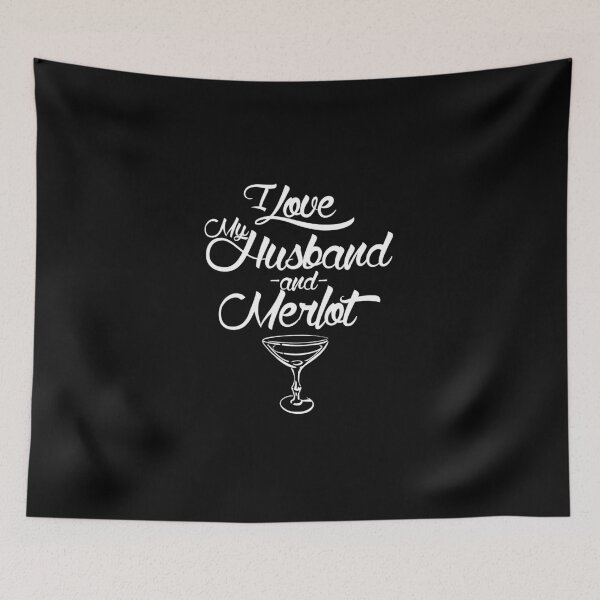 Artikelvorschau, Ich liebe meinen Mann und Merlot entworfen und verkauft von slkprint.