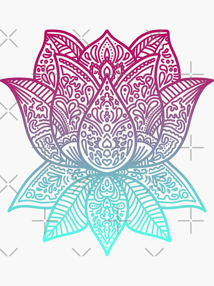 Yoga Mandala Flowers Stickers Cartoon Classic Sports Meditation