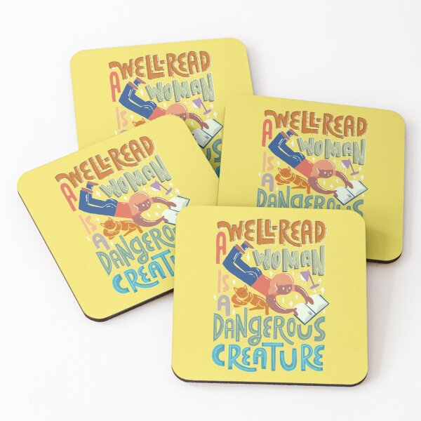Item preview, A Well-Read Woman Is A Dangerous Creature Bookish Quote Art designed and sold by abbymalagaART.