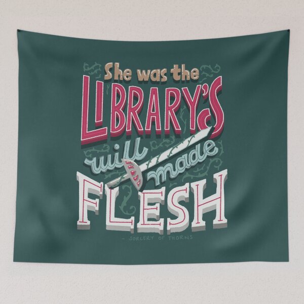 Item preview, She Was The Library's Will Made Flesh Sorcery of Thorns Fanart designed and sold by abbymalagaART.