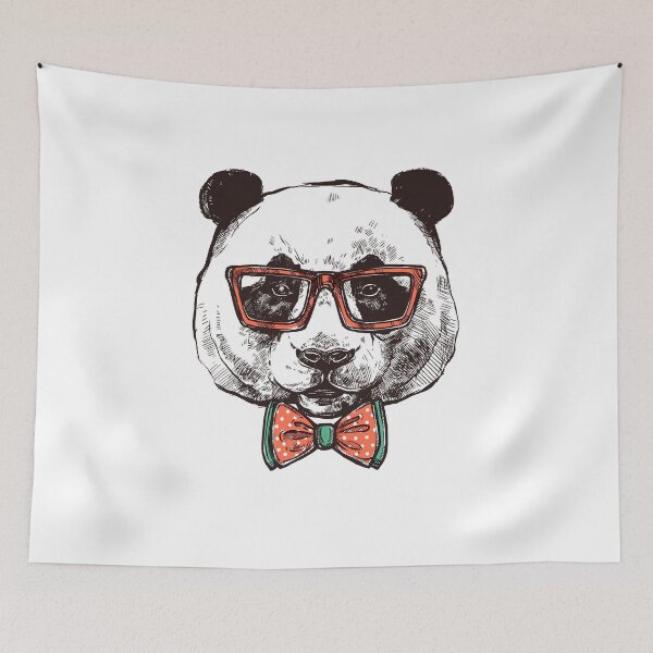 Item preview, Funny Hipster Panda designed and sold by Rott515.