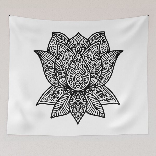 Item preview, Black Mandala Lotus | Flower Mandala designed and sold by trajeado14.