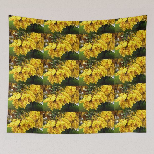 Item preview, Wattle flower heavy on the tree. 2012 designed and sold by EdsMum.