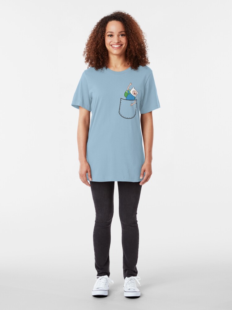 Alternate view of Adventure Time Pocket Finn Slim Fit T-Shirt