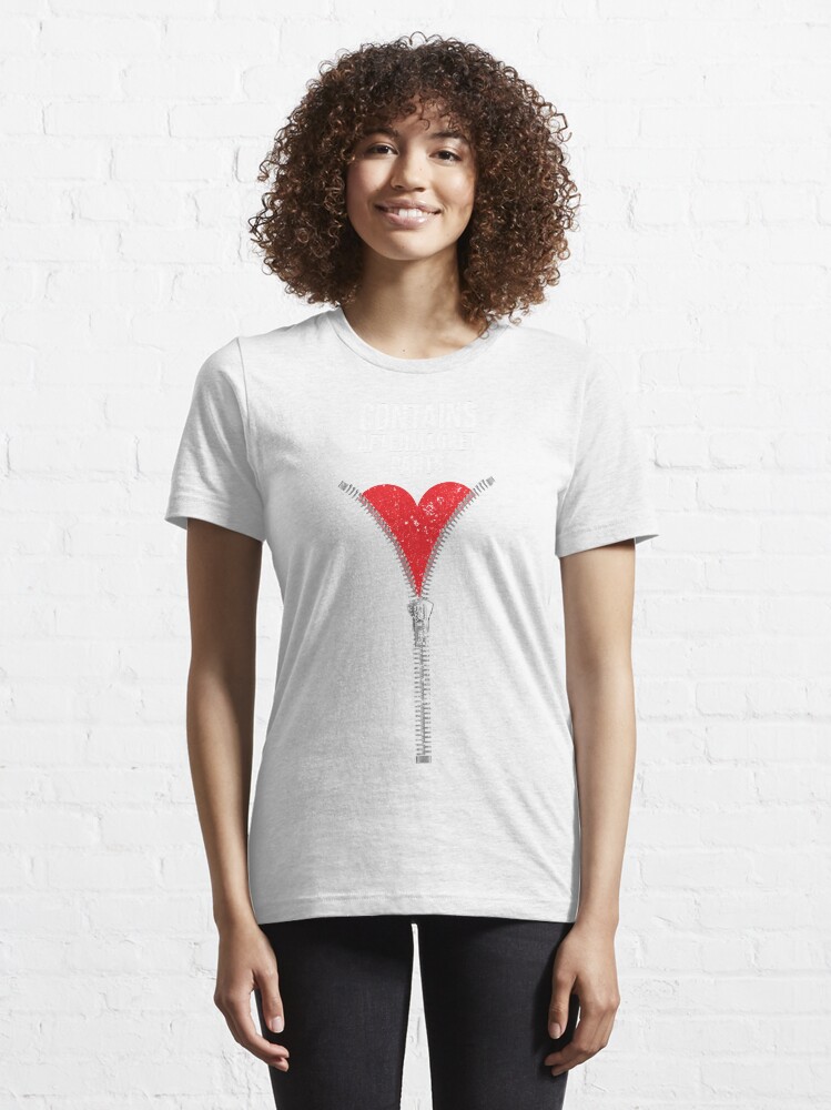 Alternate view of Contains Aftermarket Parts Zipper Club Heart Surgery Survivor Essential T-Shirt