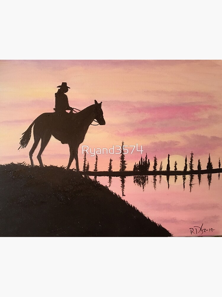 silhouette horse painting