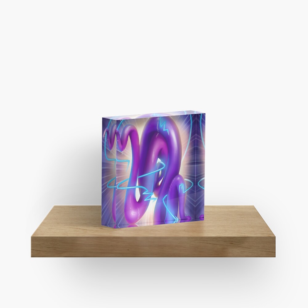 Lightning Tendril Acrylic Block