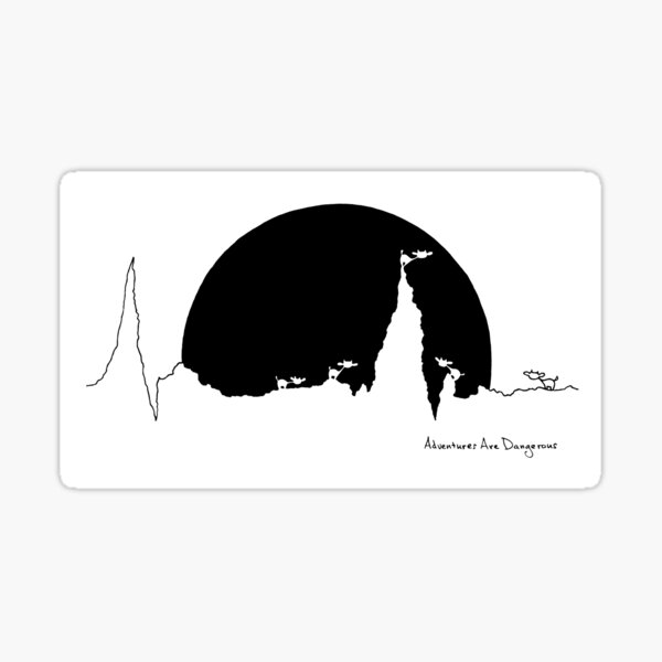 Cows and a Celestial Being on a Heartbeat Mountain Sticker