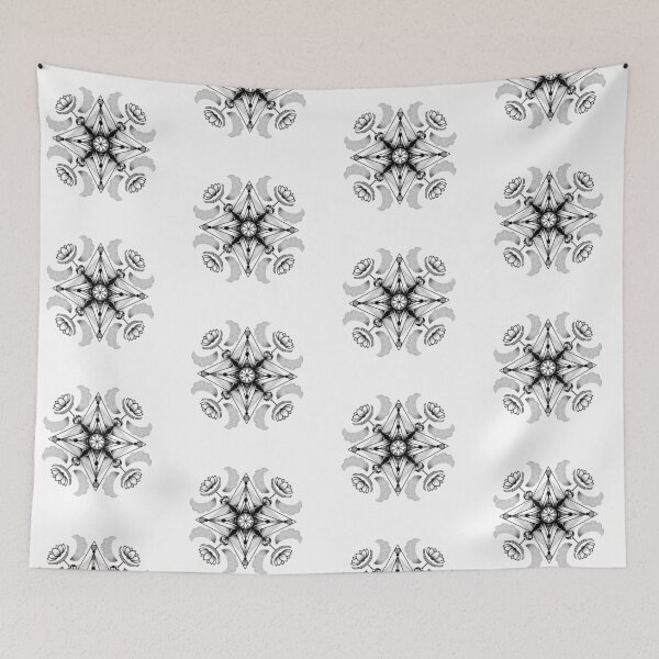 Item preview, Mandala two black dotwork lotus designed and sold by milyhne.