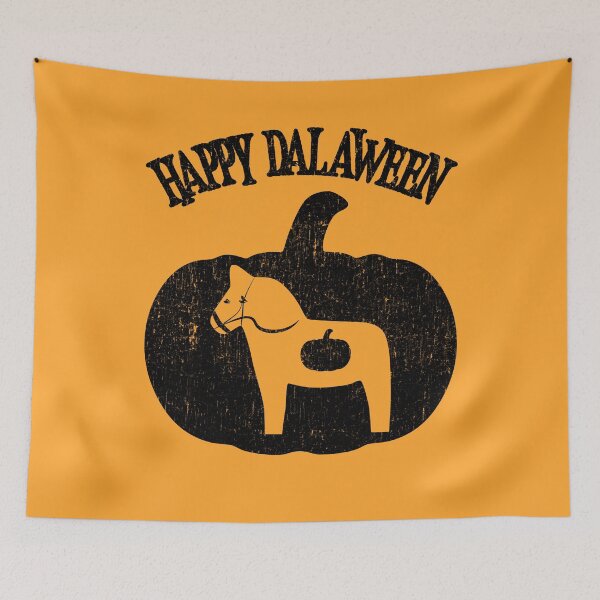 Item preview, Happy Dalaween Funny Swedish Dala Horse Halloween Pumpkin Pun Meme designed and sold by funnytshirtemp.