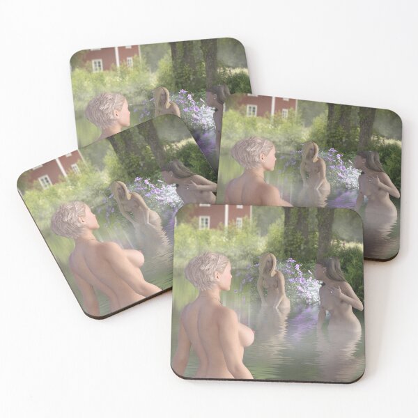 Item preview, Girls swimming in a lake | Swedish summer designed and sold by Andy Renard.