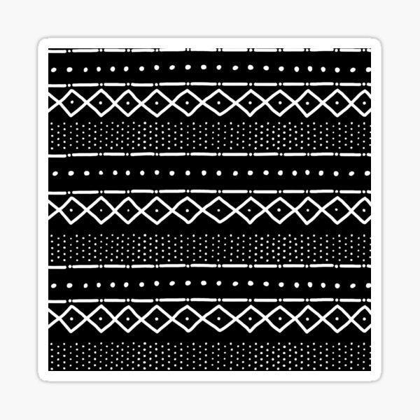 Mudcloth Pattern In Black Sticker
