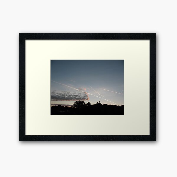 Contrails In The Sky (6904) Framed Art Print