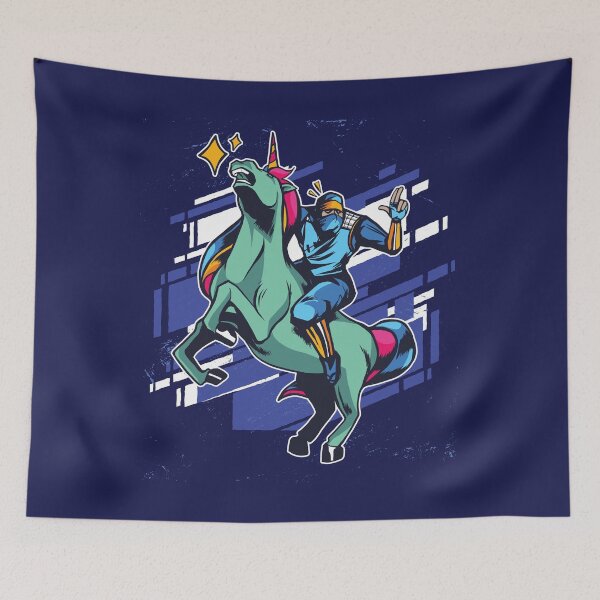 Item preview, Ninja riding a unicorn  designed and sold by FFelder.