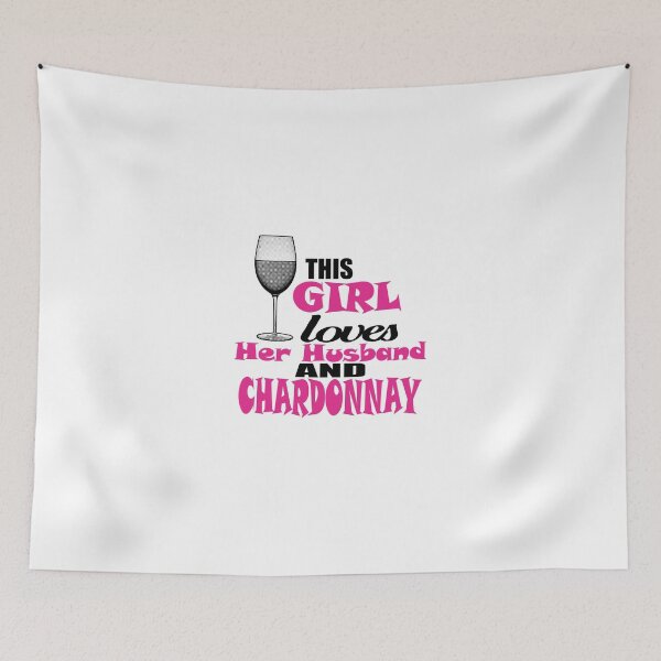 Item preview, This girl loves her husband and chardonnay designed and sold by slkprint.