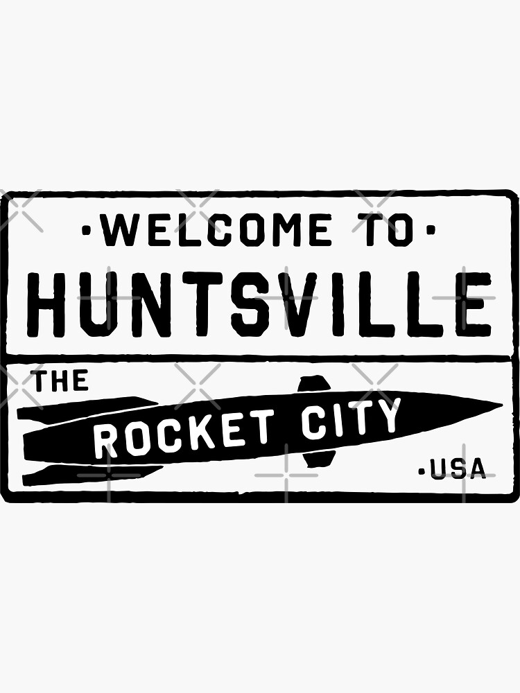 Thumbnail 3 of 3, Sticker, Vintage Huntsville Rocket City designed and sold by alardokoth.