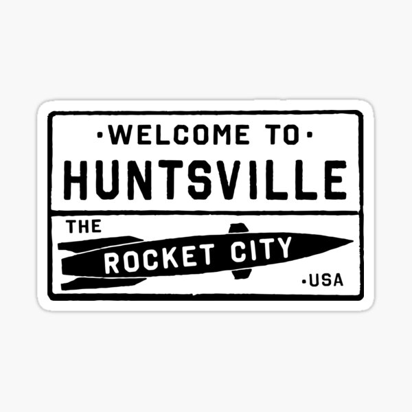 Vintage Huntsville Rocket City Sticker