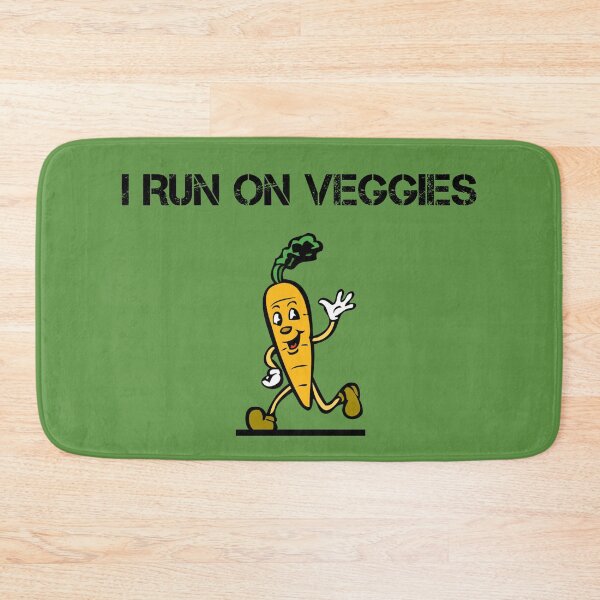 Item preview, I Run On Veggies Vegetarian Runner Vegan Athlete  designed and sold by Creekman Designs.