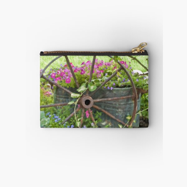 Item preview, Vintage Wheel Garden Scene - Digital Oil  designed and sold by Sandra Foster.