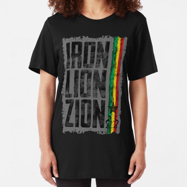 iron lion zion Slim Fit T-Shirt