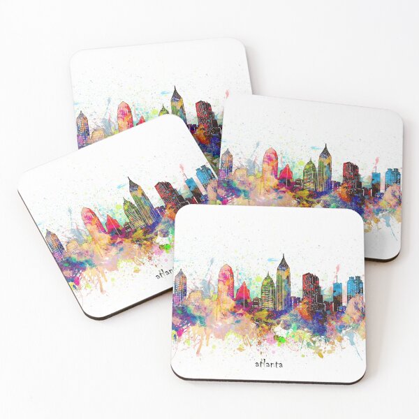 atlanta skyline Coasters (Set of 4)