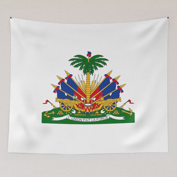 Item preview, Haiti Emblem Coat Of Arms Flag Symbol L'union Fait La Force designed and sold by makeitadmirable.