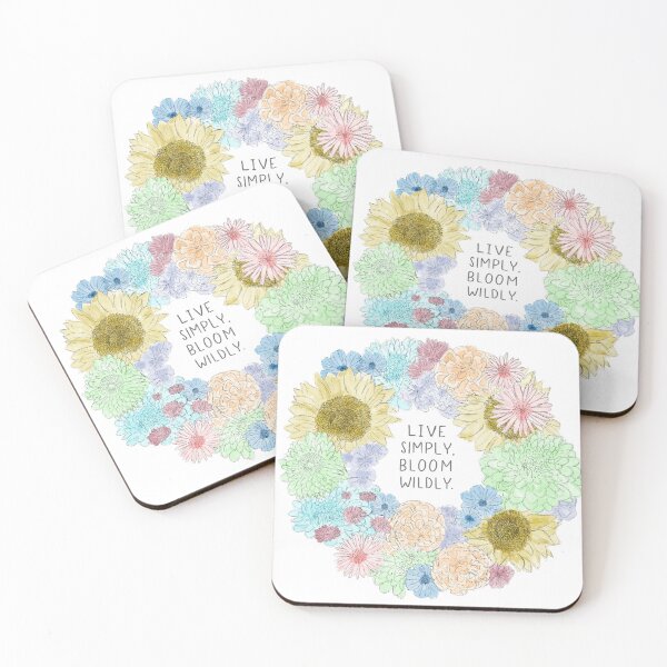 Item preview, Live Simply, Bloom Wildly Floral Wreath designed and sold by Rebecca Scott Design.