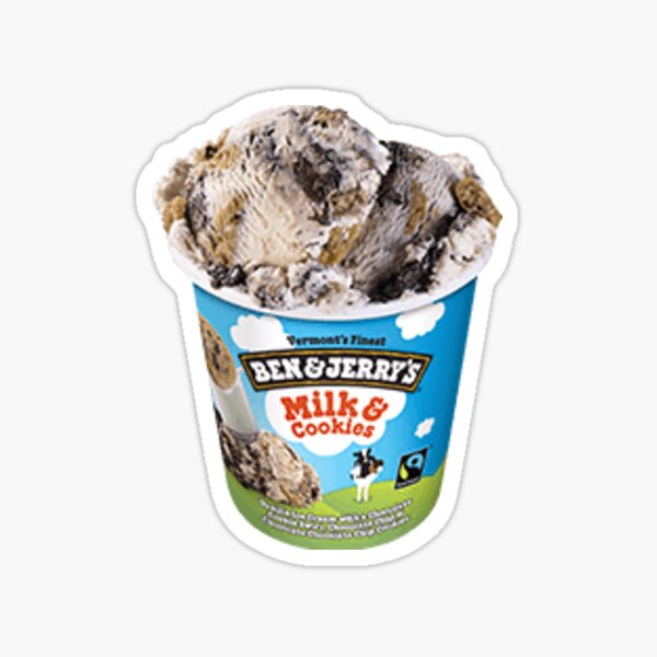 Ben and Jerry's Milk and Cookies ice cream Sticker