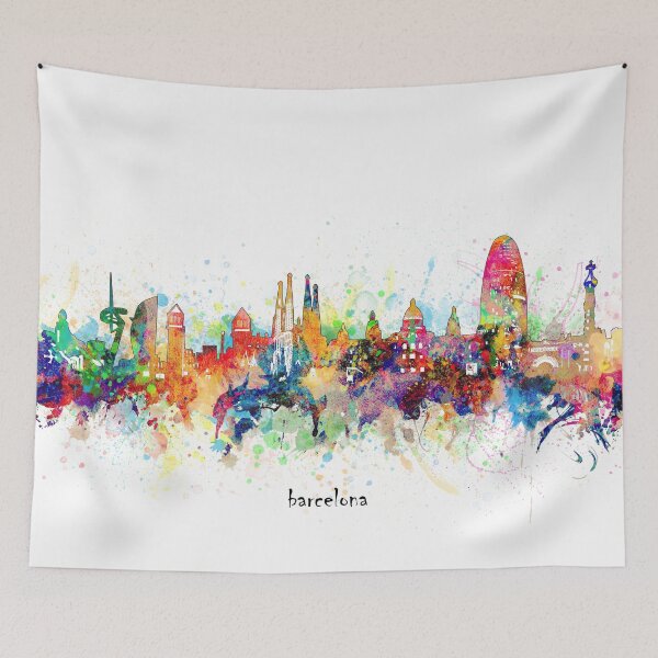 Artikelvorschau, Barcelona Skyline entworfen und verkauft von BekimART.