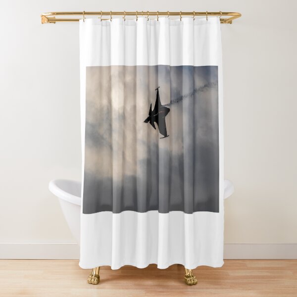 Silhouette of a Gripen Shower Curtain
