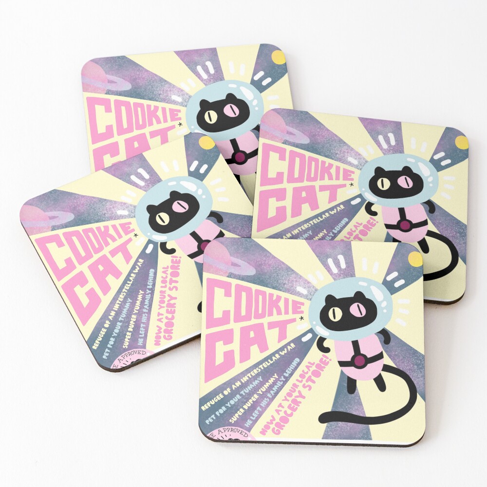 Cookie Cat Coasters (Set of 4)