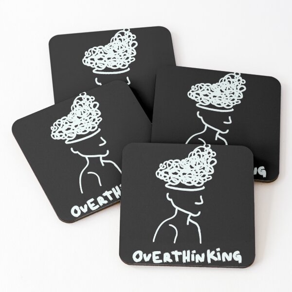 Item preview, Overthinking Conceptual cartoon art designed and sold by trajeado14.