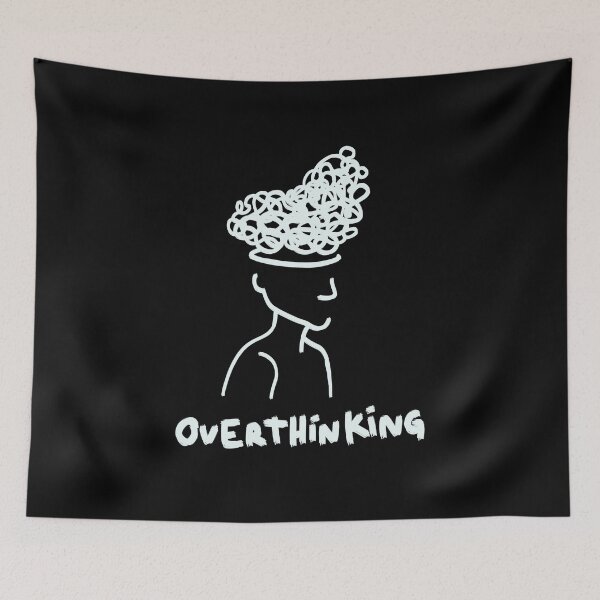 Item preview, Overthinking Conceptual cartoon art designed and sold by trajeado14.