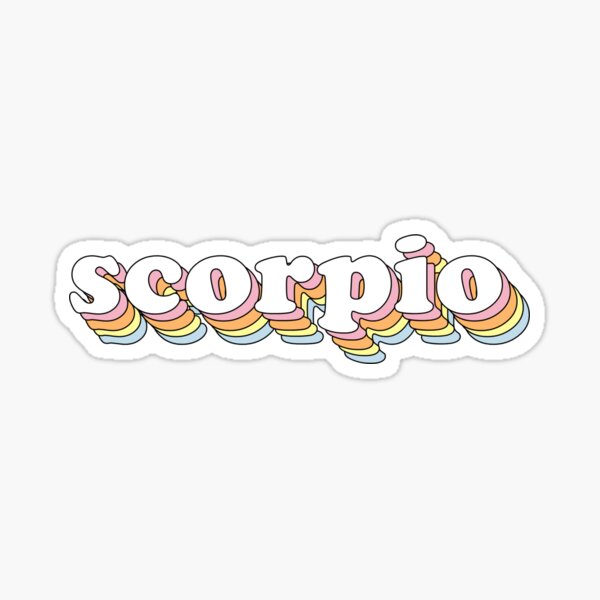 Groovy Scorpio Sticker