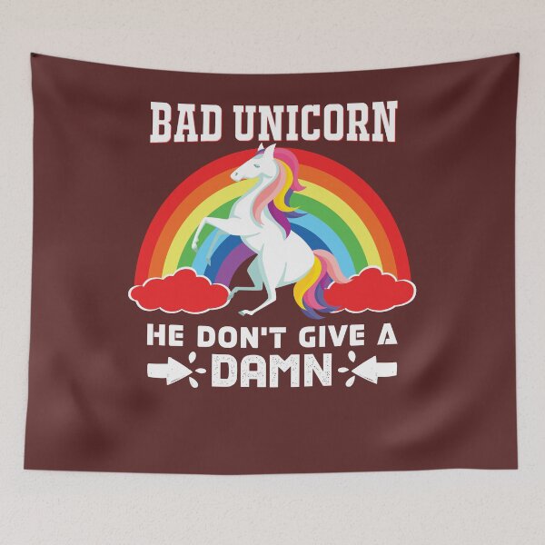 Item preview, Bad Unicorn with a rainbow designed and sold by dcanimal.