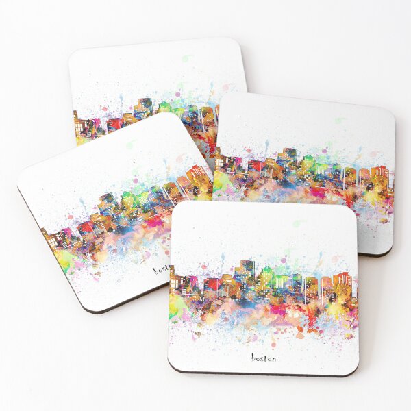 Item preview, boston skyline designed and sold by BekimART.