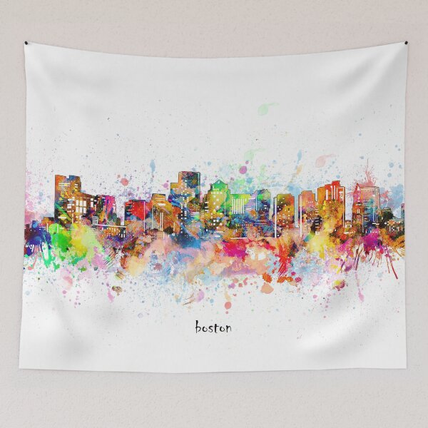 Item preview, boston skyline designed and sold by BekimART.