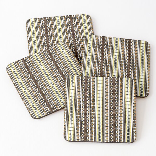 Item preview, Brown Seamless Tribal Stripped lace pattern  designed and sold by siwabudda.