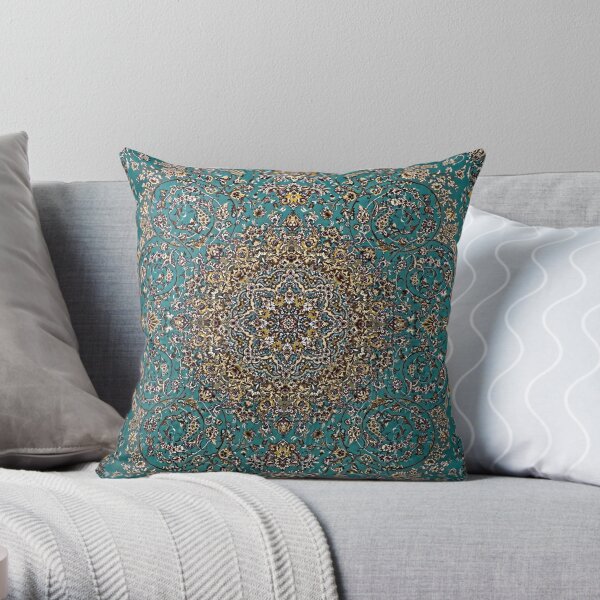 Antique Persian Rug Throw Pillow