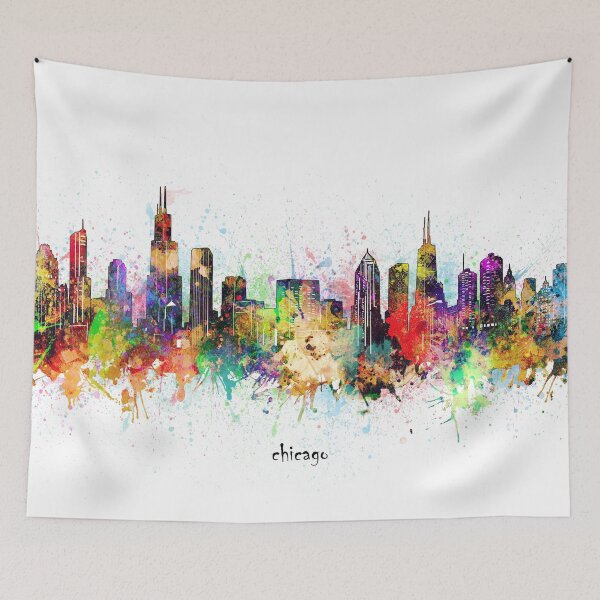 Item preview, chicago skyline designed and sold by BekimART.