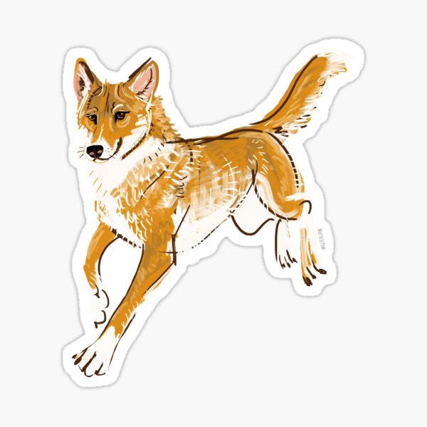 Ginger Alpine Dingo Sticker