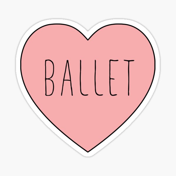 Item preview, I Love Ballet Heart designed and sold by thepinecones.