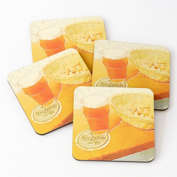 A pint and some peanuts Coasters (Set of 4)
