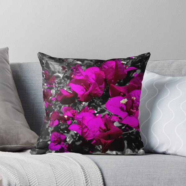 Item preview, Hot pink bougainvilleas over monochrome background designed and sold by cesarpadilla.