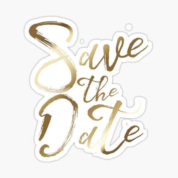 Save The Date Sticker for Sale by Webshop Artist